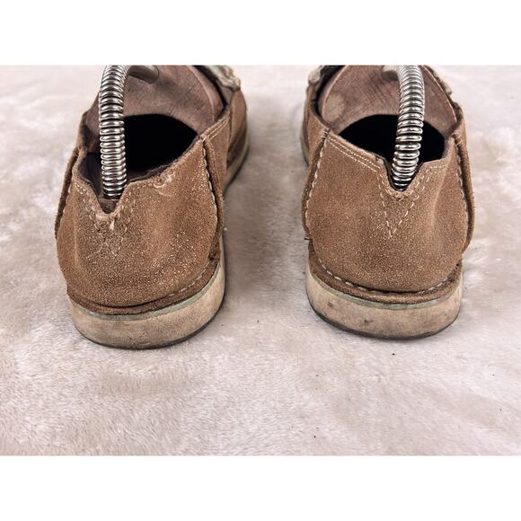 Ariat Brown Metallic Turquoise Cactus Cruiser Slip-On Casual Leather Shoes US 8B - Picture 6 of 7